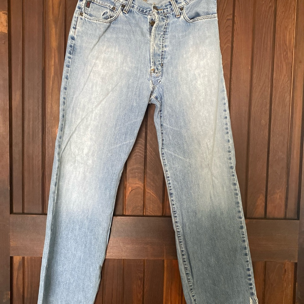 Y2K Abercrombie & Fitch Light Blue Straight Jeans distressed